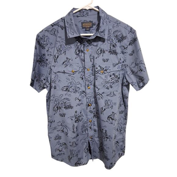 Pendleton Men's size Medium Laramie Snap Front Western Cowboy Casual Rodeo Shirt - Picture 12 of 12